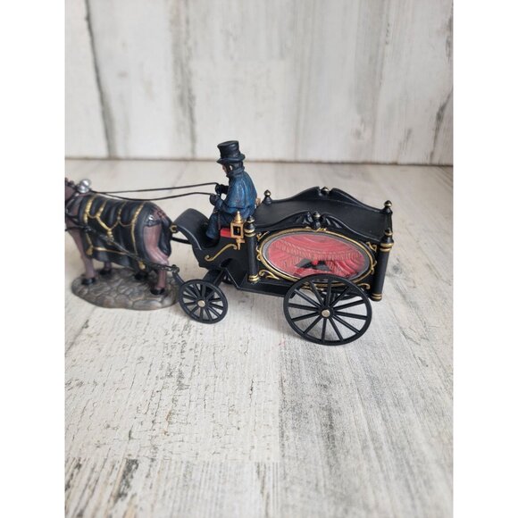 Dept 56 58574 Horse Drawn Hearse dickens village accessory xmas - Picture 8 of 10